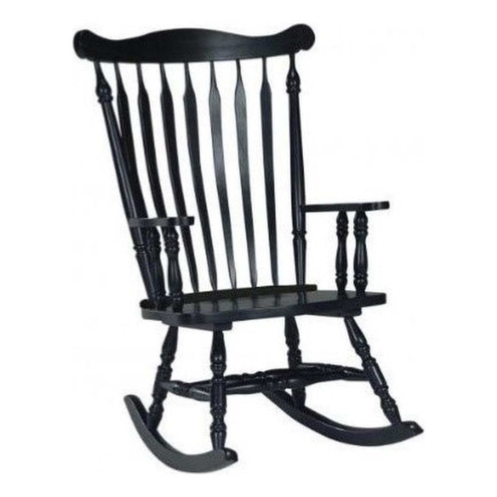 Solid Wood Cherry Finish Outdoor Rocking Chair