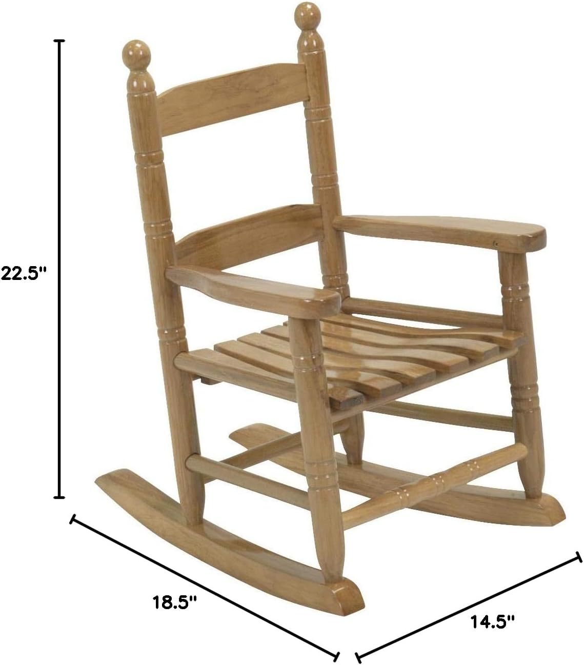 Classic Oak Lacquer Child Porch Rocker Furniture