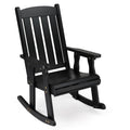Heavy Duty Weatherproof High Back Wooden Patio Rocking Chair
