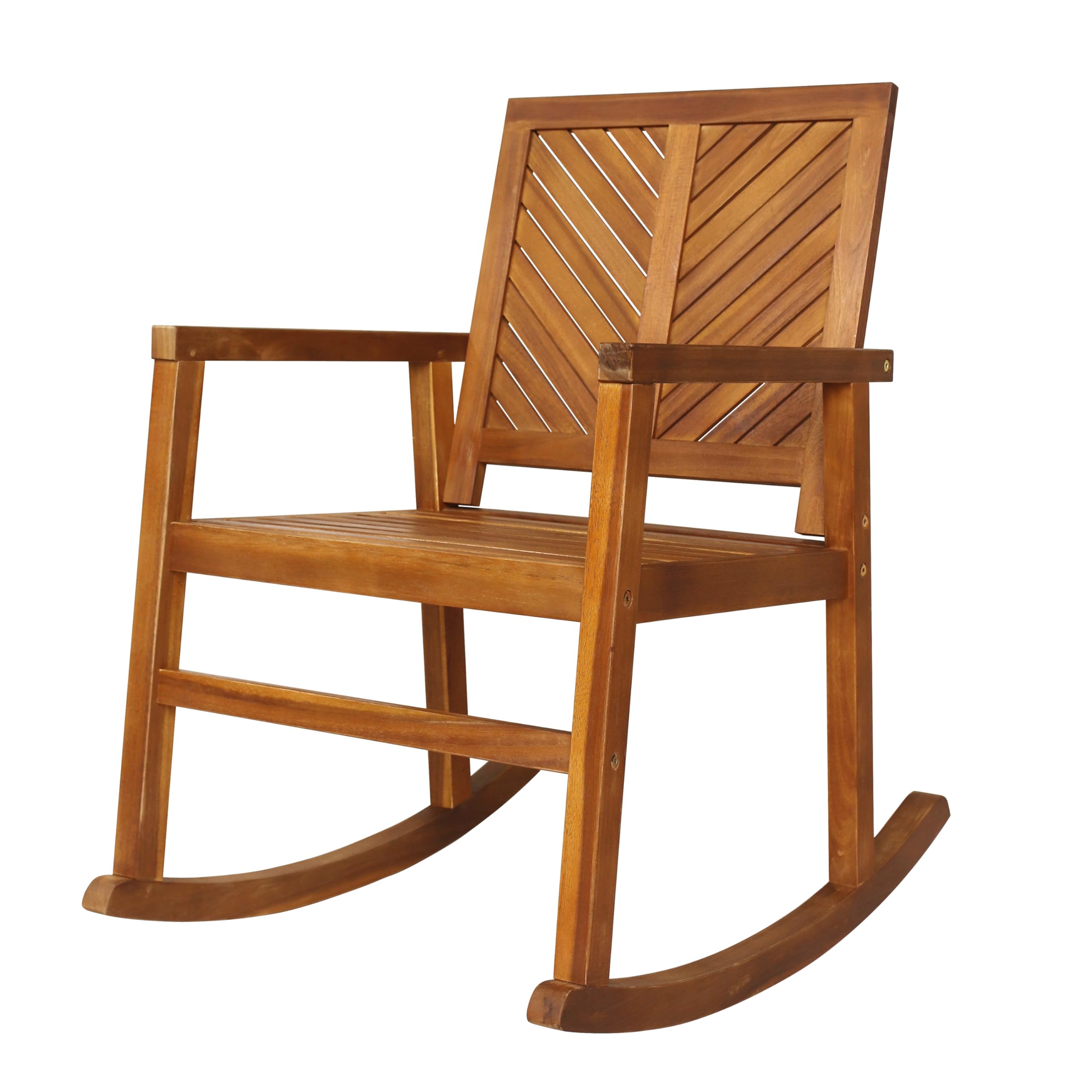 Acacia Wood Weatherproof Farmhouse Patio Rocking Chair