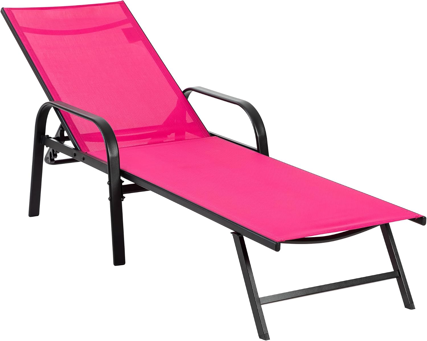 Adjustable Metal Pool Recliner Heavy Duty Patio Lounge Chair