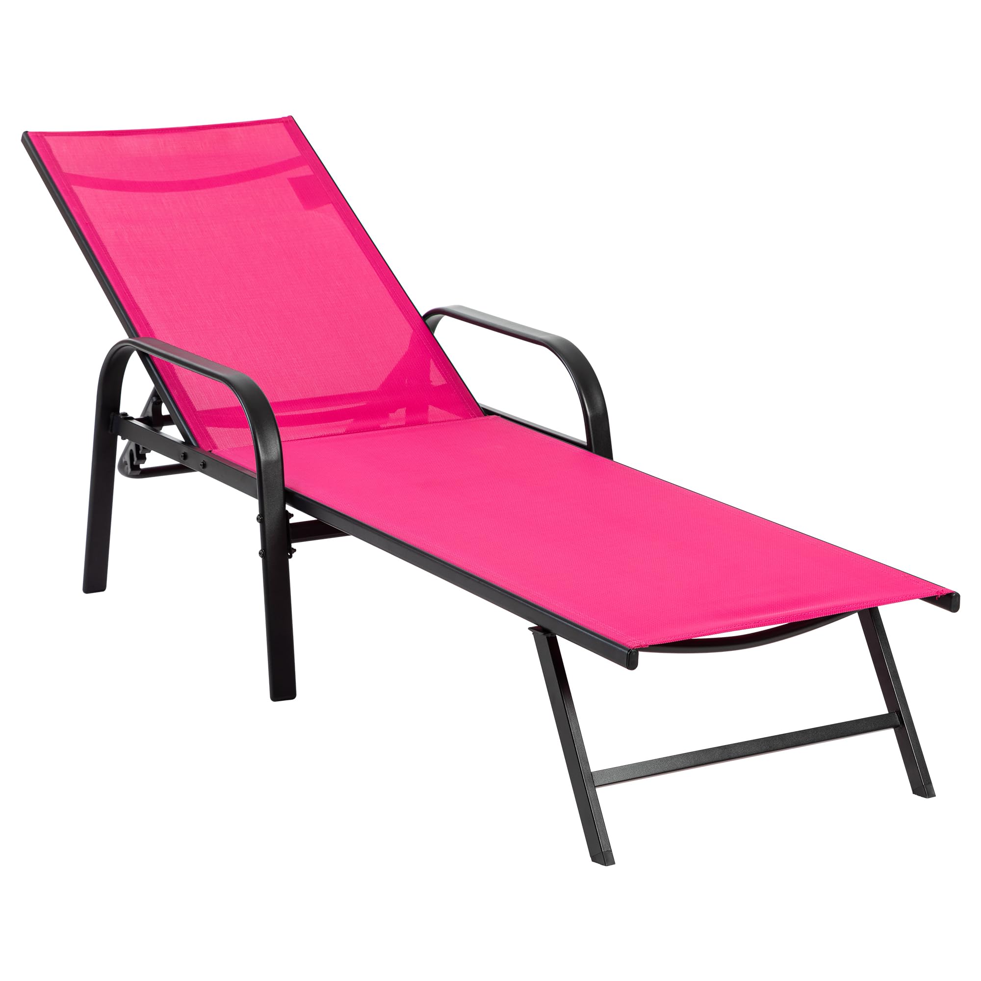 Adjustable Metal Pool Recliner Heavy Duty Patio Lounge Chair