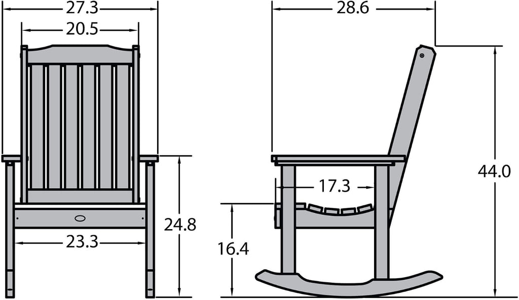 Lehigh Style Coastal Teak Outdoor Wood Rocker