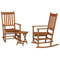 High Back Wood Rockers 2 Pack Side Table Teak