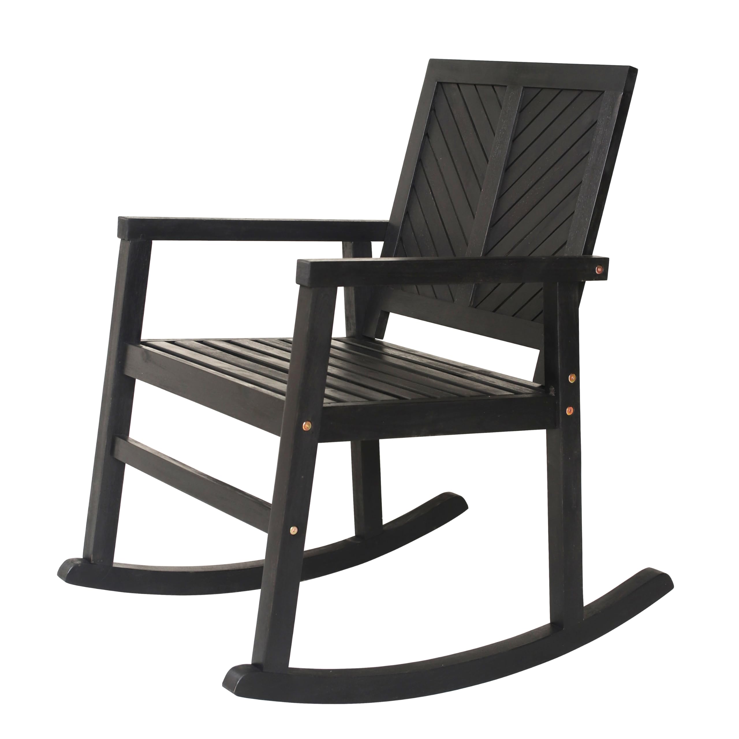 Acacia Wood Weatherproof Farmhouse Patio Rocking Chair
