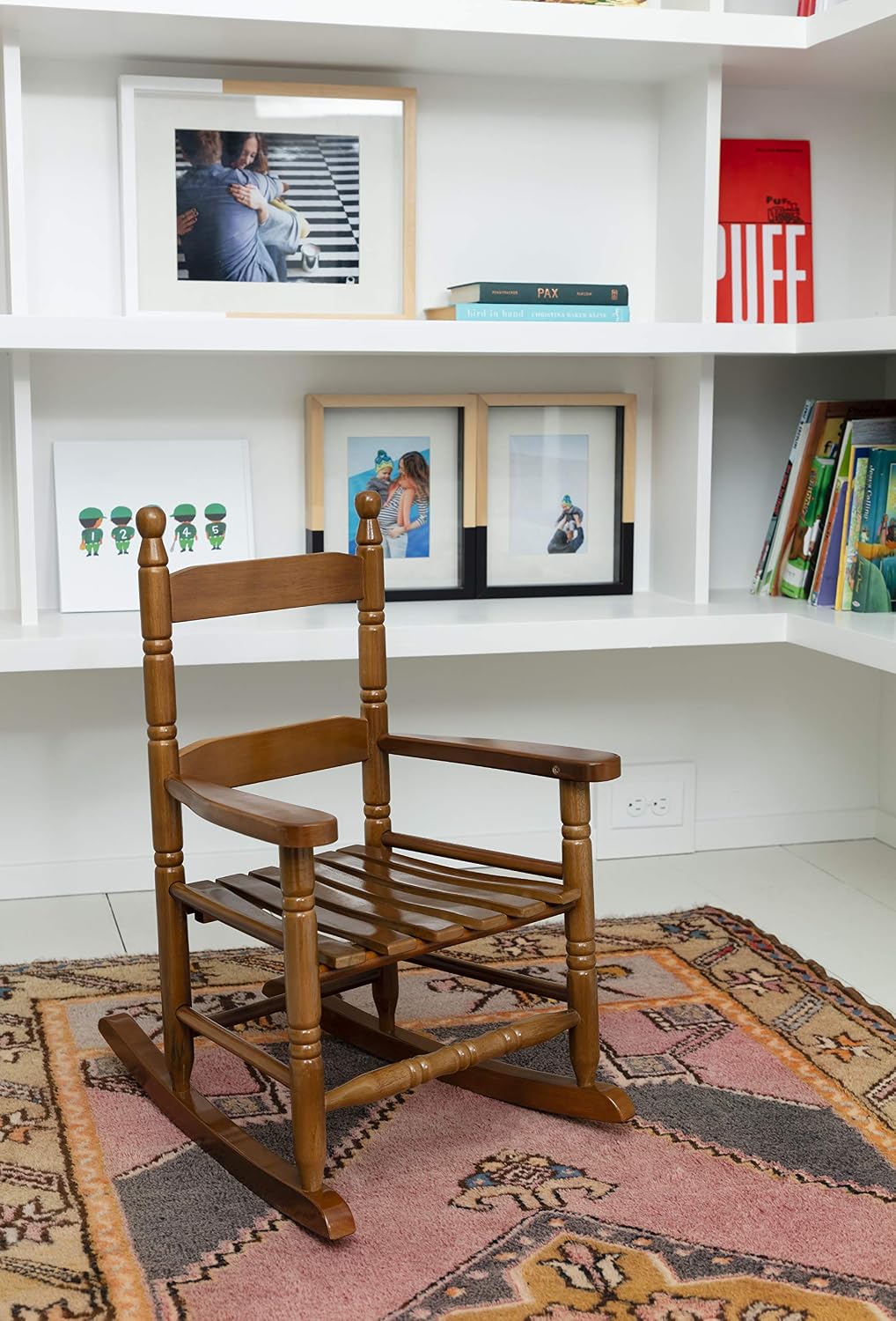 Classic Oak Lacquer Child Porch Rocker Furniture
