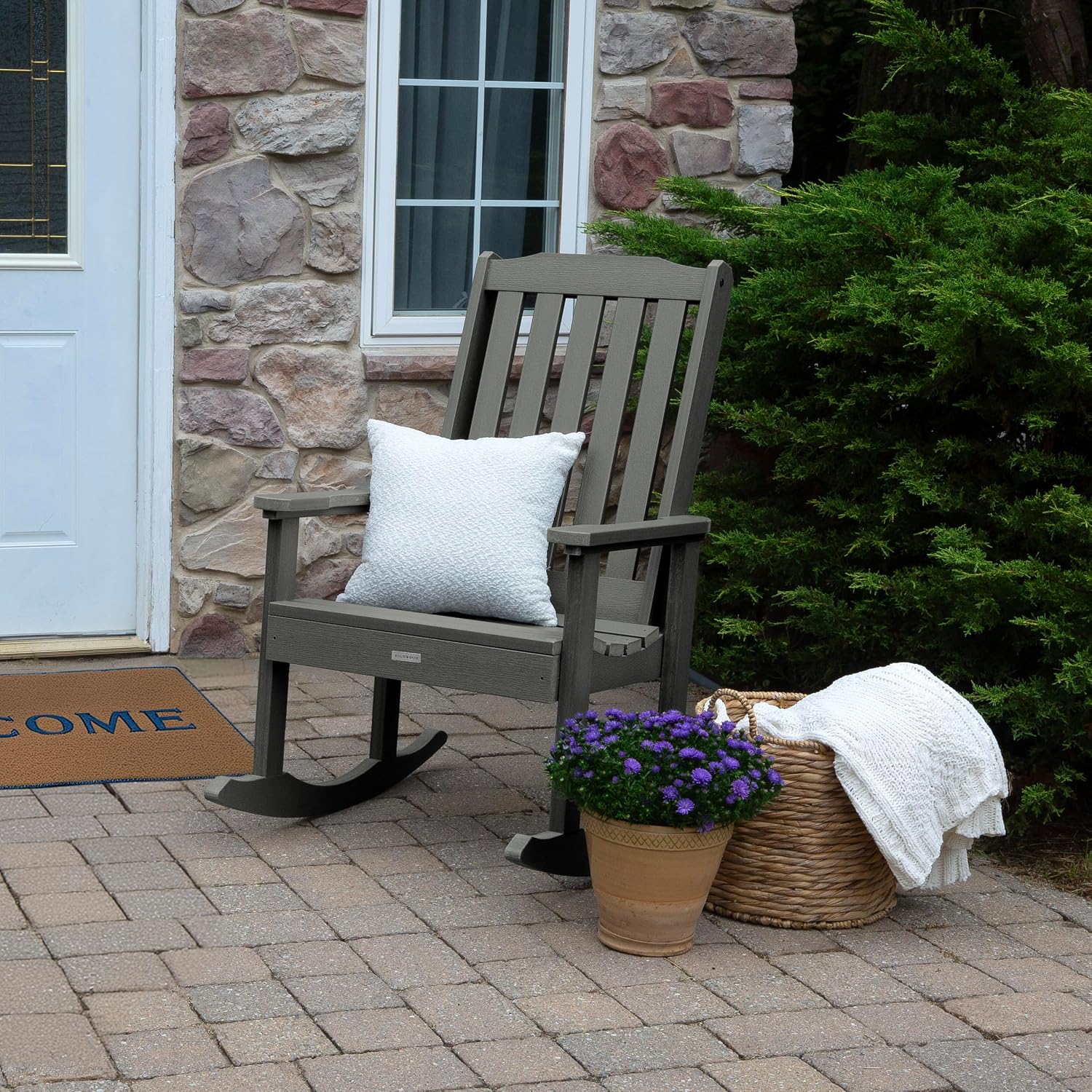 Lehigh Style Coastal Teak Outdoor Wood Rocker